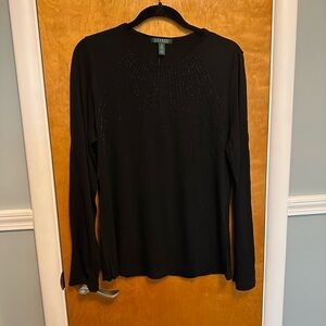Ralph Lauren Black top with beading